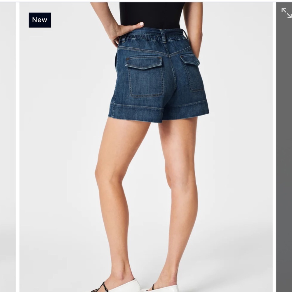 SPANX Tie-Waist Summer Denim Shorts - Picture 6 of 8